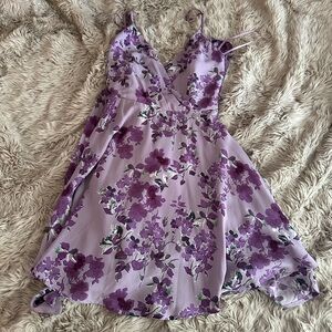 purple floral dress